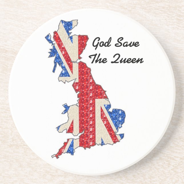 Coaster UK Flag God Save The Queen (Front)