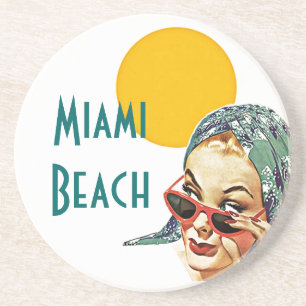 Coaster ~ Vintage Mid-Century Style Red Sunglasses