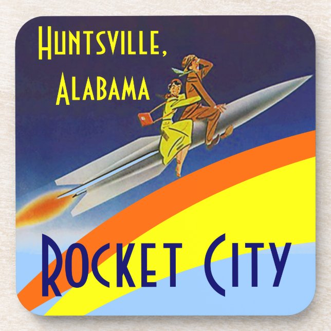 Coaster Vintage Rocket City Huntsville Alabama AL (Front)