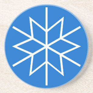 Coaster - White Snowflake