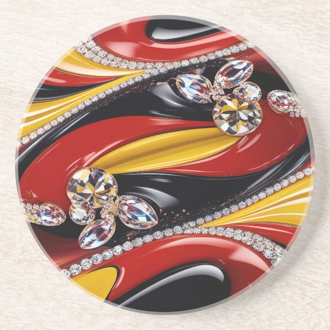 Coaster with Belgian Colours Design (Front)