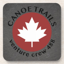 Coaster with Canoe Trails Maple Leaf