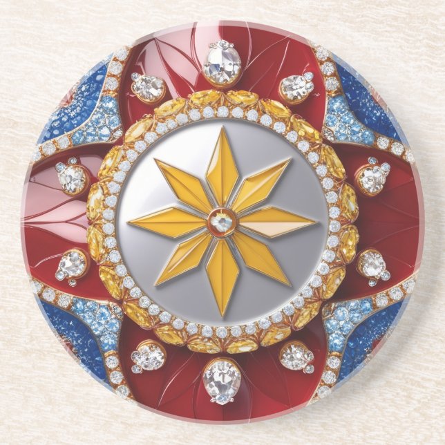 Coaster with Colombian Colours Design (Front)