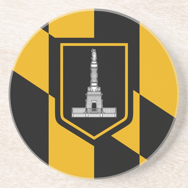 Coaster with Flag of Baltimore, Maryland, USA (Front)