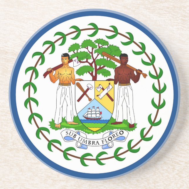 Coaster with Flag of Belize (Front)