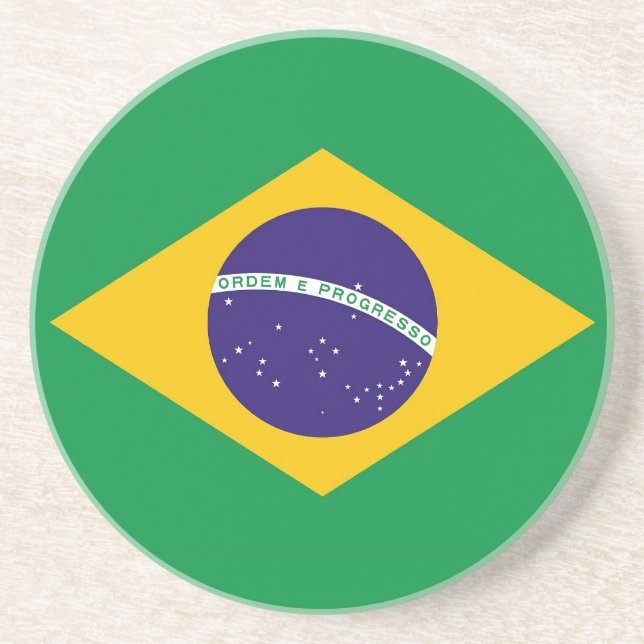 Coaster with Flag of Brazil (Front)