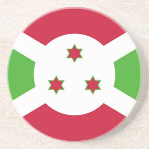 Coaster with Flag of Burundi