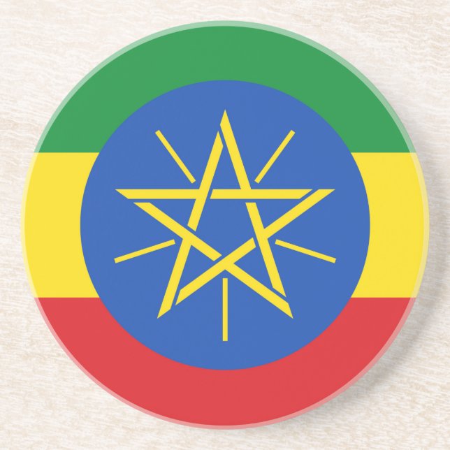 Coaster with Flag of Ethiopia (Front)