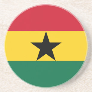 Coaster with Flag of Ghana