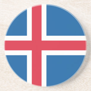 Coaster with Flag of Iceland