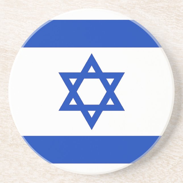 Coaster with Flag of Israel (Front)