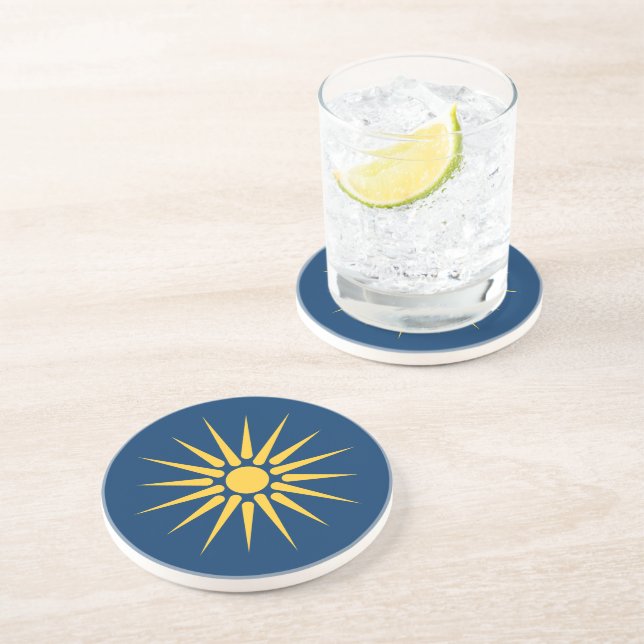 Coaster with Flag of Macedonia, Greece (Side)