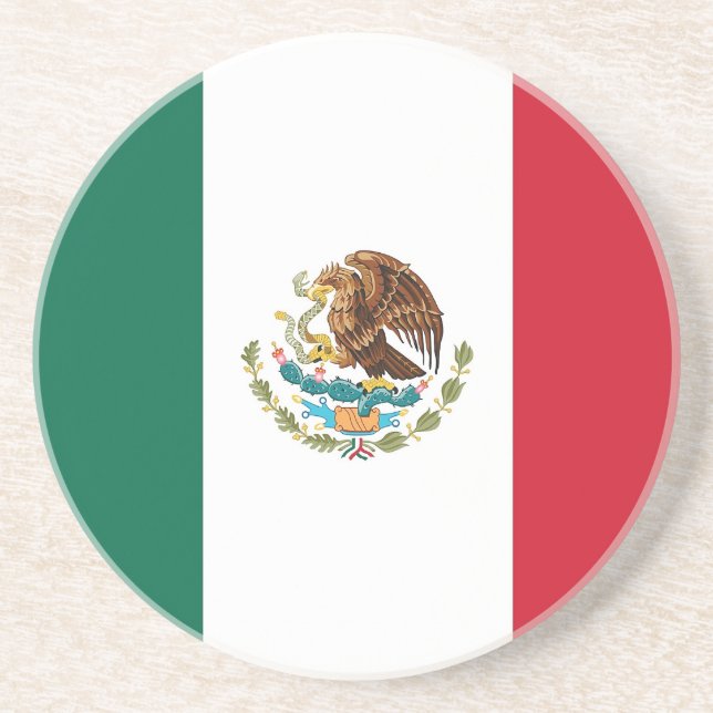 Coaster with Flag of Mexico (Front)
