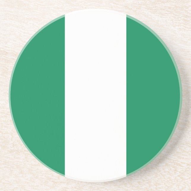 Coaster with Flag of Nigeria (Front)