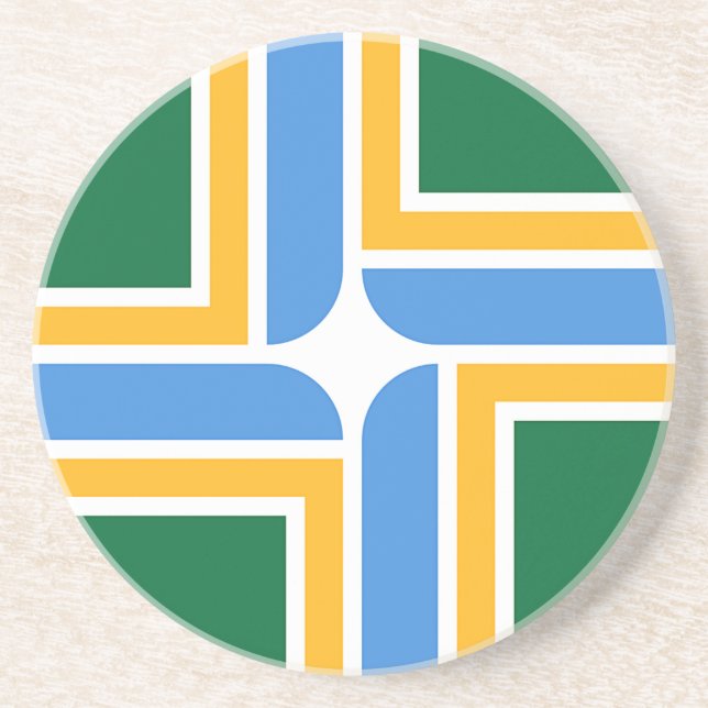 Coaster with Flag of Portland, Oregon, USA (Front)