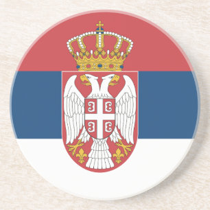 Coaster with Flag of Serbia