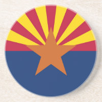 Coaster with Flag of the Arizona, USA