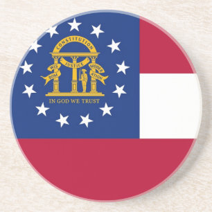 Coaster with Flag of the Georgia, USA