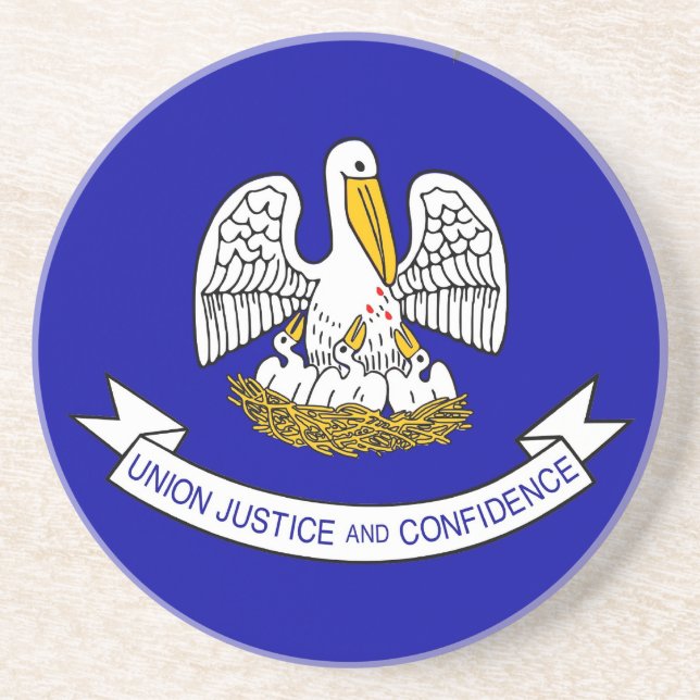 Coaster with Flag of the Louisiana, USA (Front)