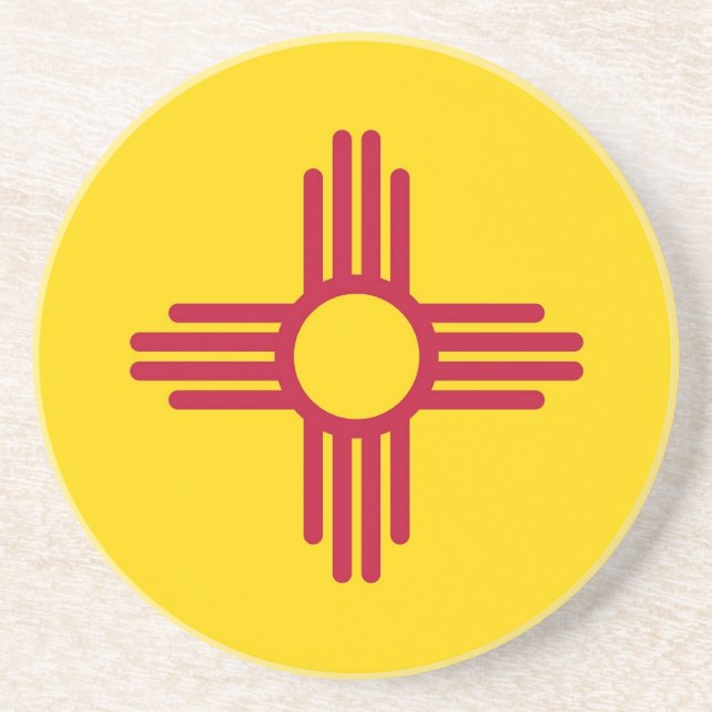 Coaster with Flag of the New Mexico, USA (Front)