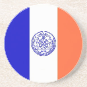 Coaster with Flag of the New York, USA