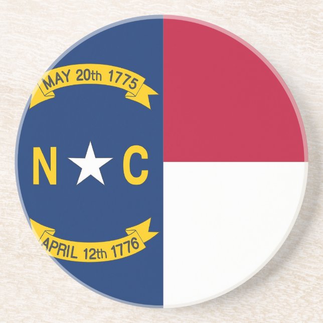 Coaster with Flag of the North Carolina, USA (Front)