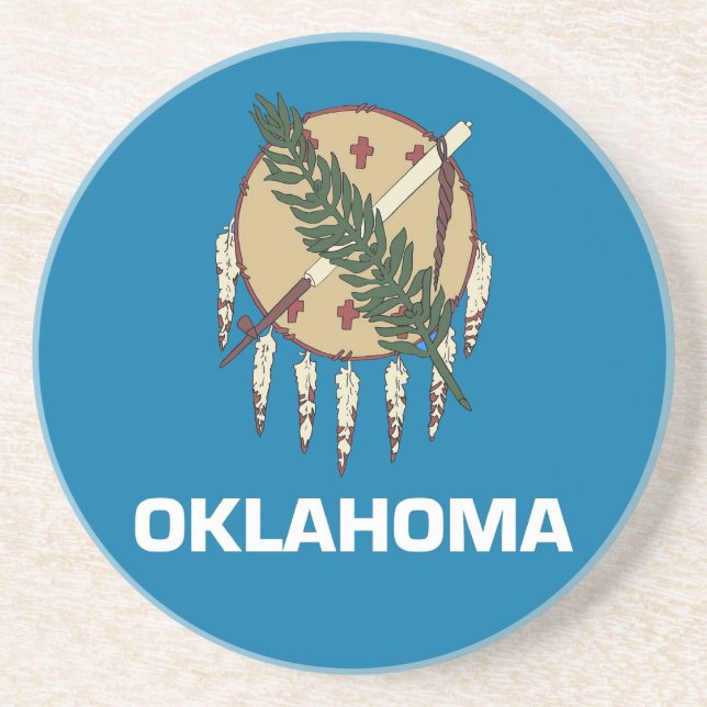 Coaster with Flag of the Oklahoma, USA (Front)