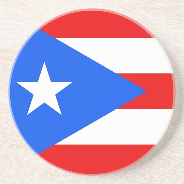 Coaster with Flag of the Puerto Rico, USA (Front)
