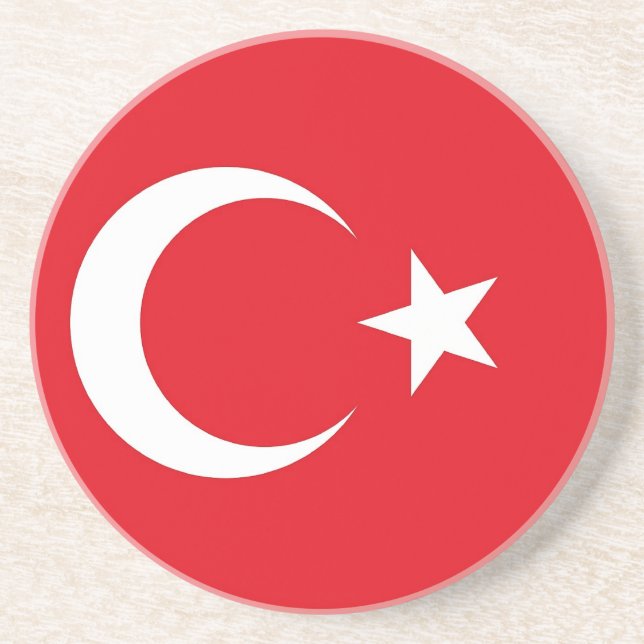 Coaster with Flag of Turkey (Front)