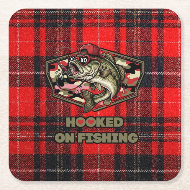 Coaster with fun, bold illustration of a cool bass (Front)