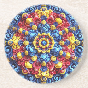 Coaster with Romanian Colours Design