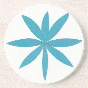 Coaster with Turquoise Star Design