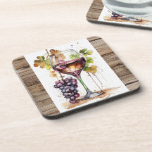 Coasters/ Doorgles/ Wine glass and Grapes