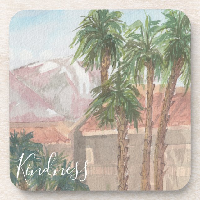 Coasters "Palm Springs Watercolor Sketch" (Front)