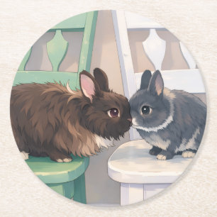 Coasters (Set of 6) Two Rabbits