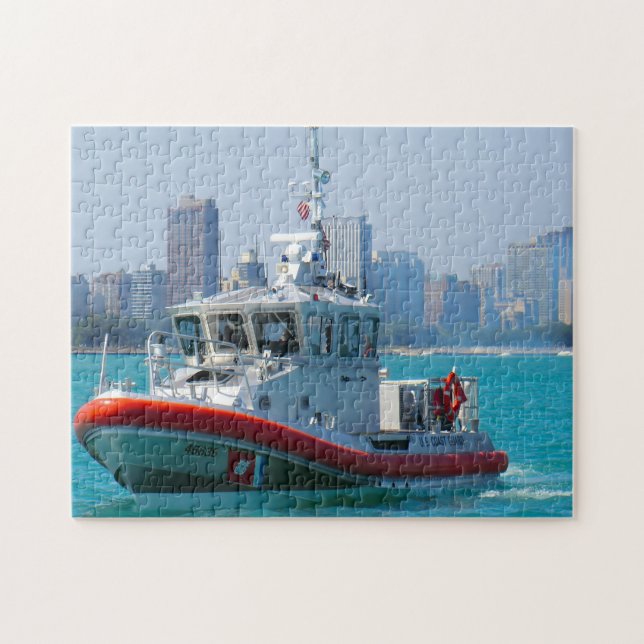 Coastguard Boat. Jigsaw Puzzle (Horizontal)