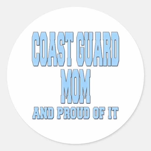 coastguardmomproud classic round sticker (Front)