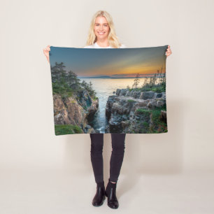 Coastline Acadia National Park, Maine Fleece Blanket