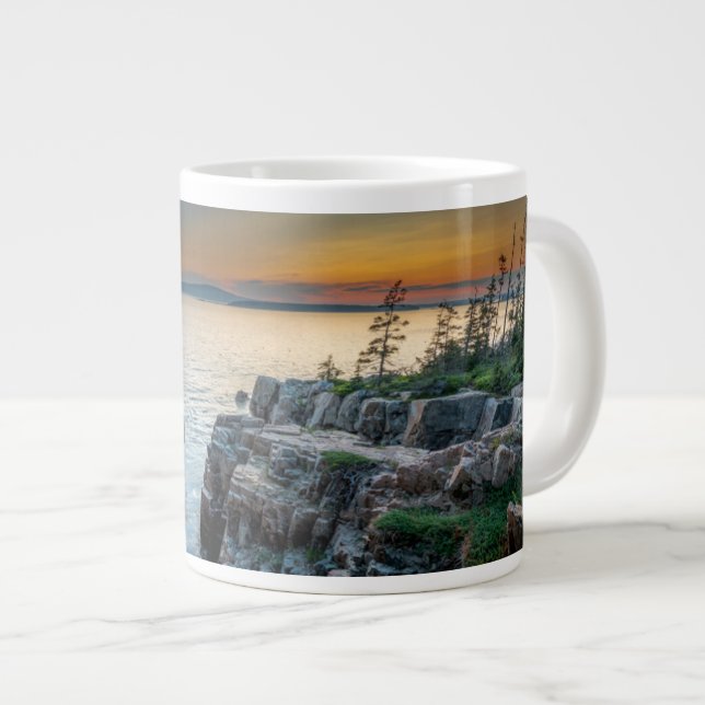 Coastline | Acadia National Park, Maine Large Coffee Mug (Front Right)