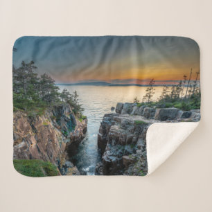 Coastline Acadia National Park, Maine Sherpa Blanket