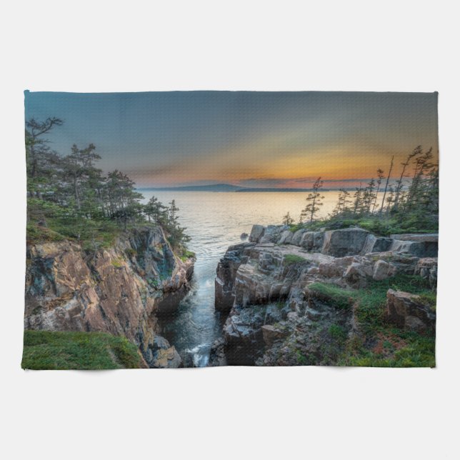 Coastline | Acadia National Park, Maine Tea Towel (Horizontal)