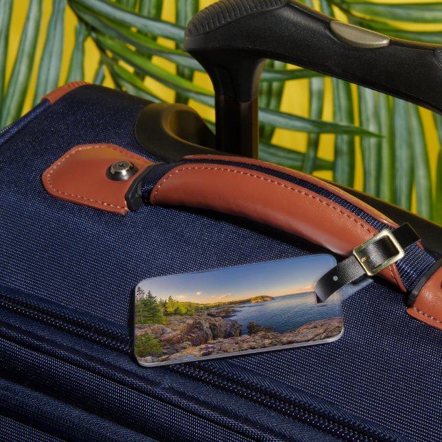 Coastline | Acadia National Park, Schooner Head Luggage Tag (Front Insitu 3)