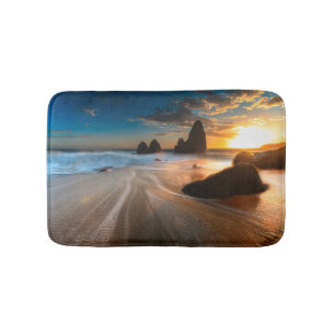 Coastline At Sunset Northern California Bath Mat