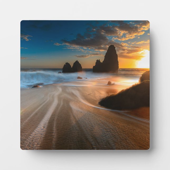 Coastline At Sunset | Northern California Plaque (Front)