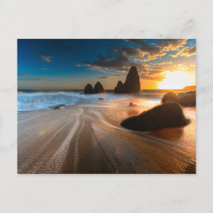 Coastline At Sunset Northern California Postcard