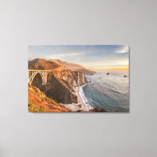 Coastline   Bixby Bridge, Big Sur California Canvas Print