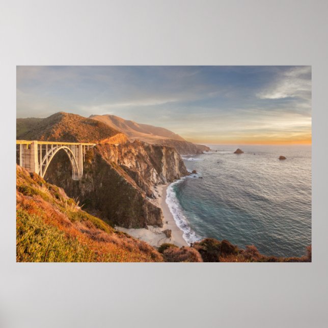 Coastline | Bixby Bridge, Big Sur California Poster (Front)