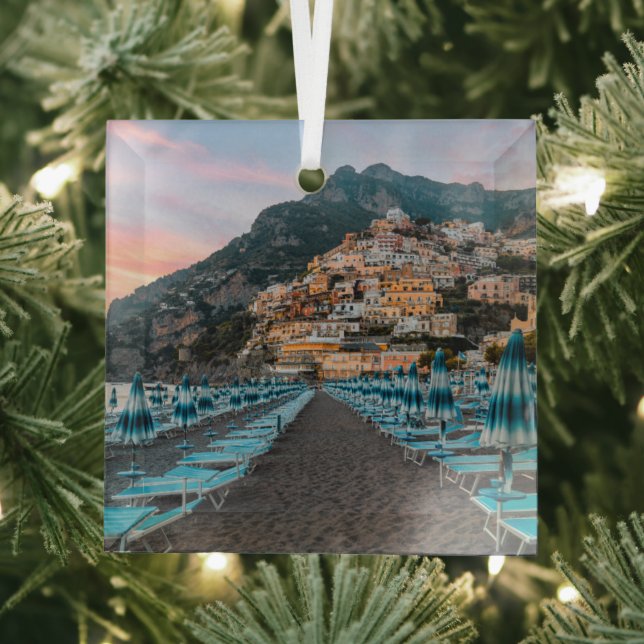 Coastline | Campania, Italy Glass Tree Decoration (Insitu)