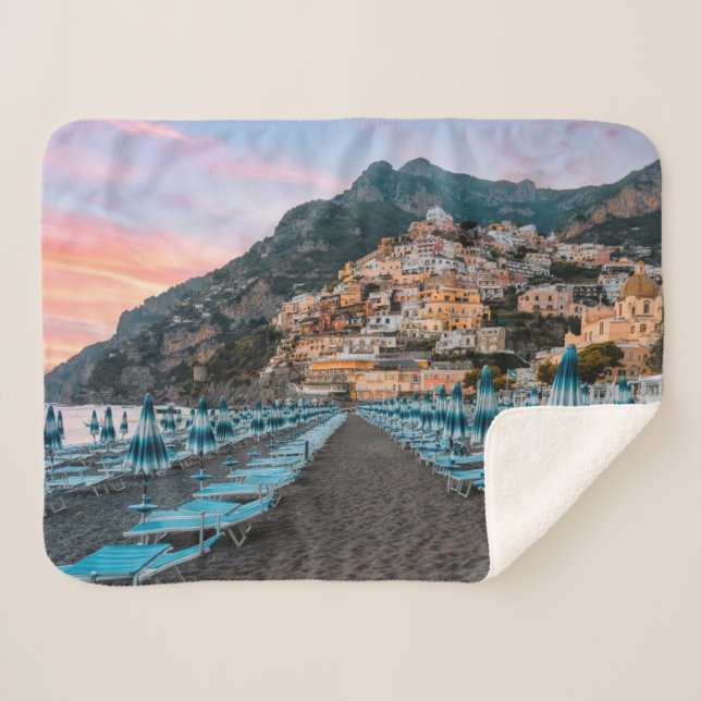 Coastline | Campania, Italy Sherpa Blanket (Front (Horizontal))
