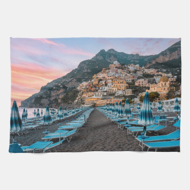 Coastline | Campania, Italy Tea Towel (Horizontal)